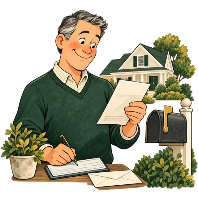 A homeowner reviewing an assessment notice